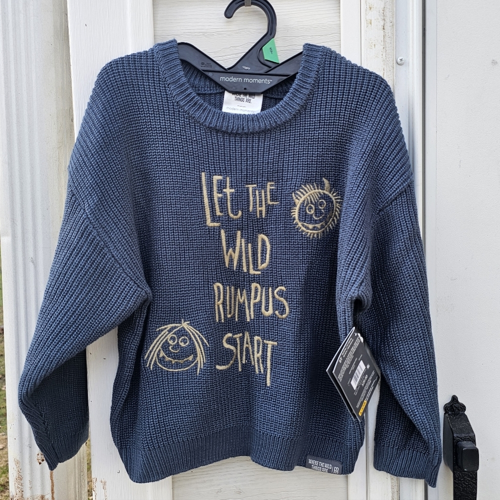 Where The Wild Things Are Knit Sweater Embroidered Modern Moments Baby Shirt Top